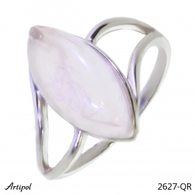 Ring 2627-QR with real Rose quartz