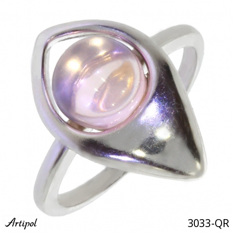 Ring 3033-QR mit echter Rosenquarz