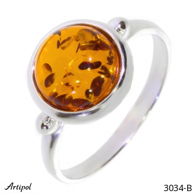 Ring 3034-B with real Amber