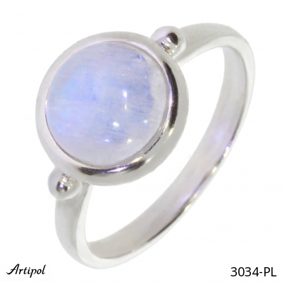 Ring 3034-PL with real Rainbow Moonstone