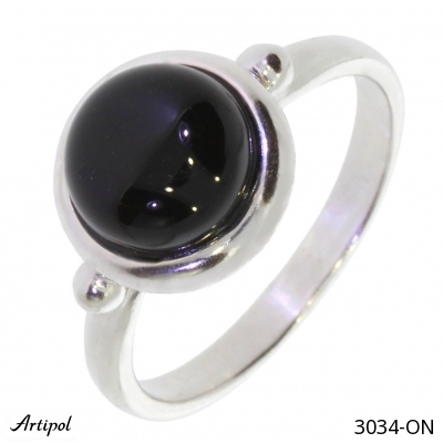 Bague 3034-ON en Onyx noir véritable