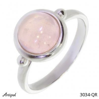 Ring 3034-QR with real Rose quartz