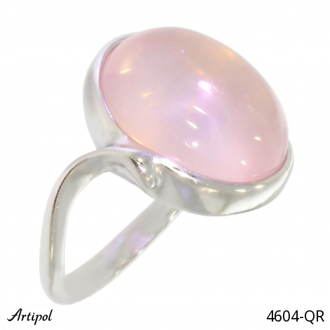 Ring 4604-QR mit echter Rosenquarz