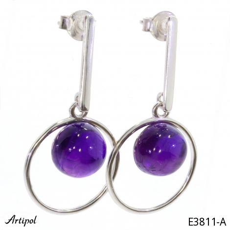 Boucles d'oreilles E3811-A en Améthyste véritable