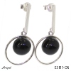 Earrings E3811-ON with real Black Onyx