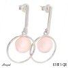 Boucles d'oreilles E3811-QR en Quartz rose véritable