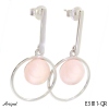Earrings E3811-QR with real Rose Quartz