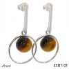 Earrings E3811-OT with real Tiger's eye