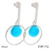 Earrings E3811-TQ with real Turquoise