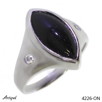 Ring 4226-ON mit echter Schwarzem Onyx
