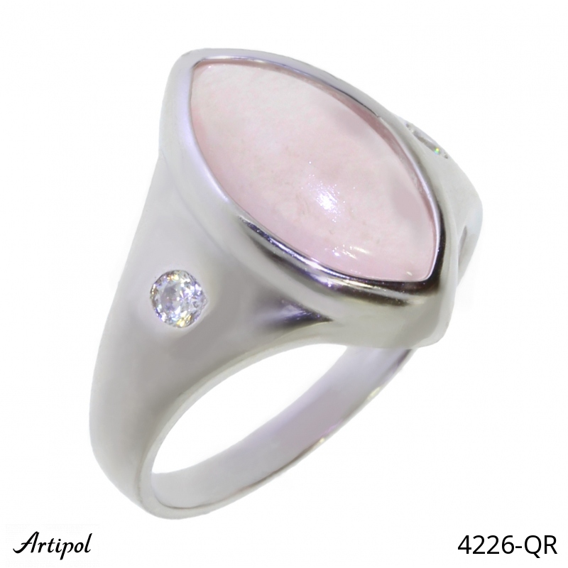 Bague 4226-QR en Quartz rose véritable