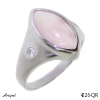 Ring 4226-QR with real Rose quartz