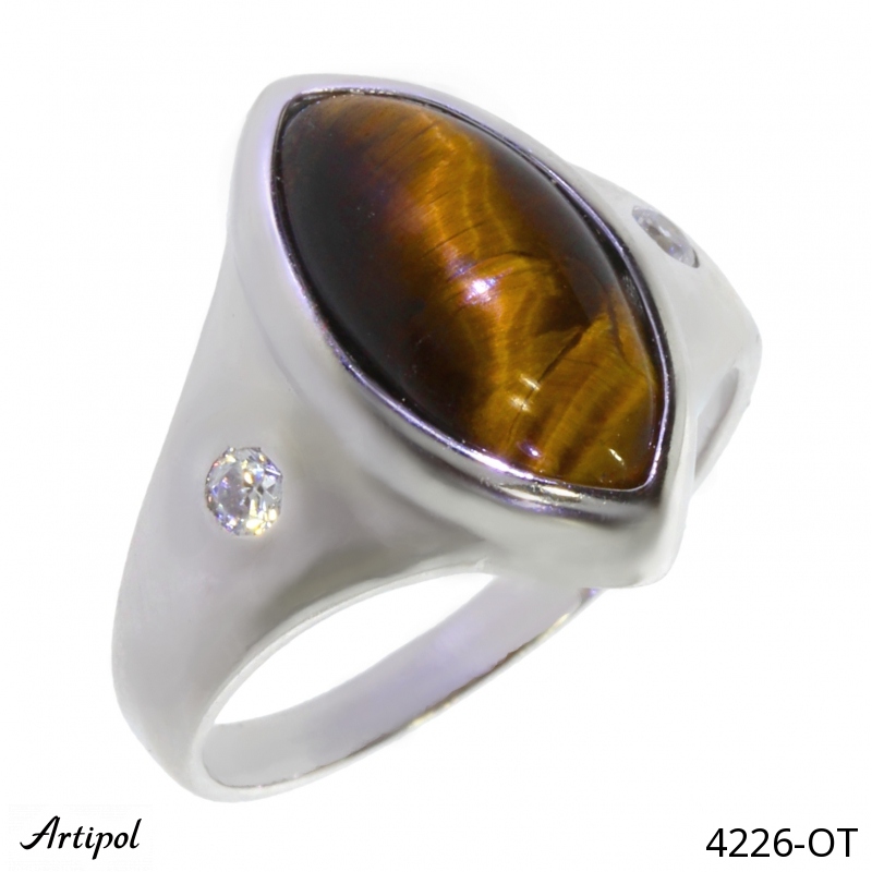 Bague 4226-OT en Oeil de tigre véritable