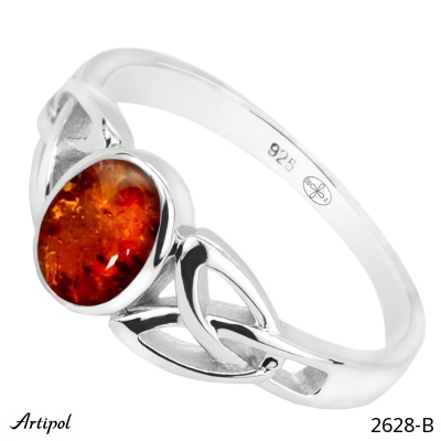 Ring 2628-B with real Amber
