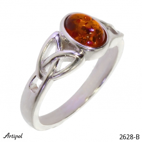 Ring 2628-B mit echter Bernstein