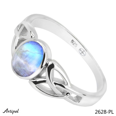 Ring 2628-PL with real Rainbow Moonstone