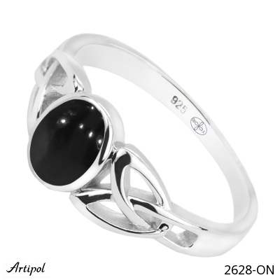 Ring 2628-ON mit echter Schwarzem Onyx
