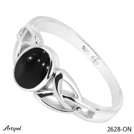 Bague 2628-ON en Onyx noir véritable