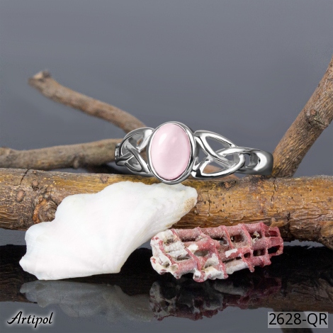 Ring 2628-QR mit echter Rosenquarz