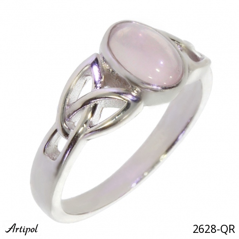 Ring 2628-QR mit echter Rosenquarz