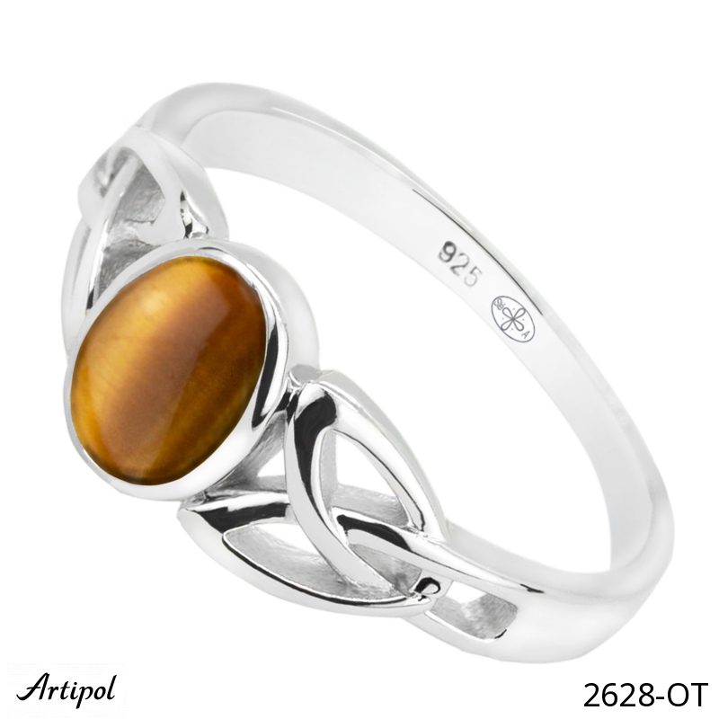 Bague 2628-OT en Oeil de tigre véritable