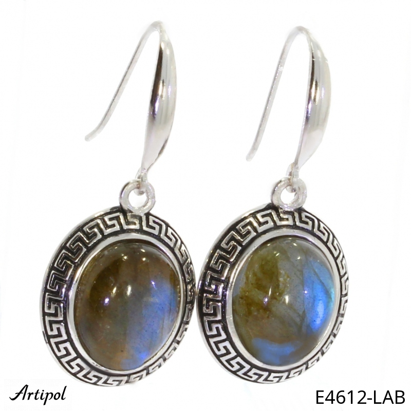 Earrings E4612-LAB with real Labradorite