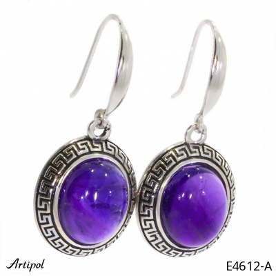 Earrings E4612-A with real Amethyst
