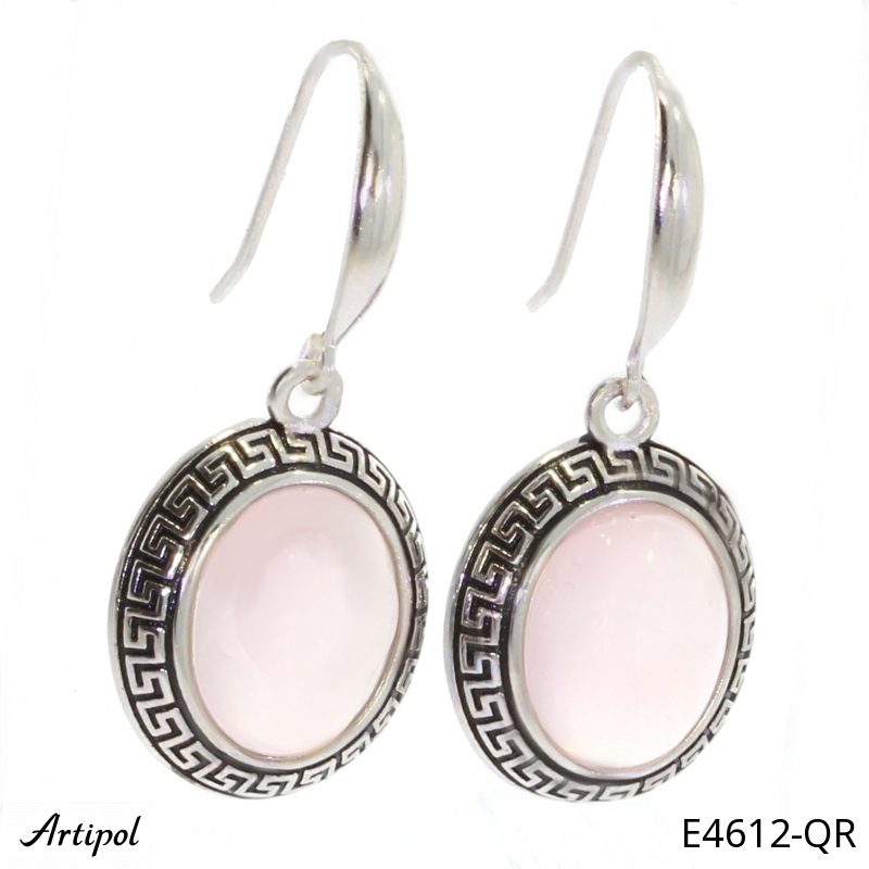 Boucles d'oreilles E4612-QR en Quartz rose véritable