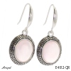 Boucles d'oreilles E4612-QR en Quartz rose véritable