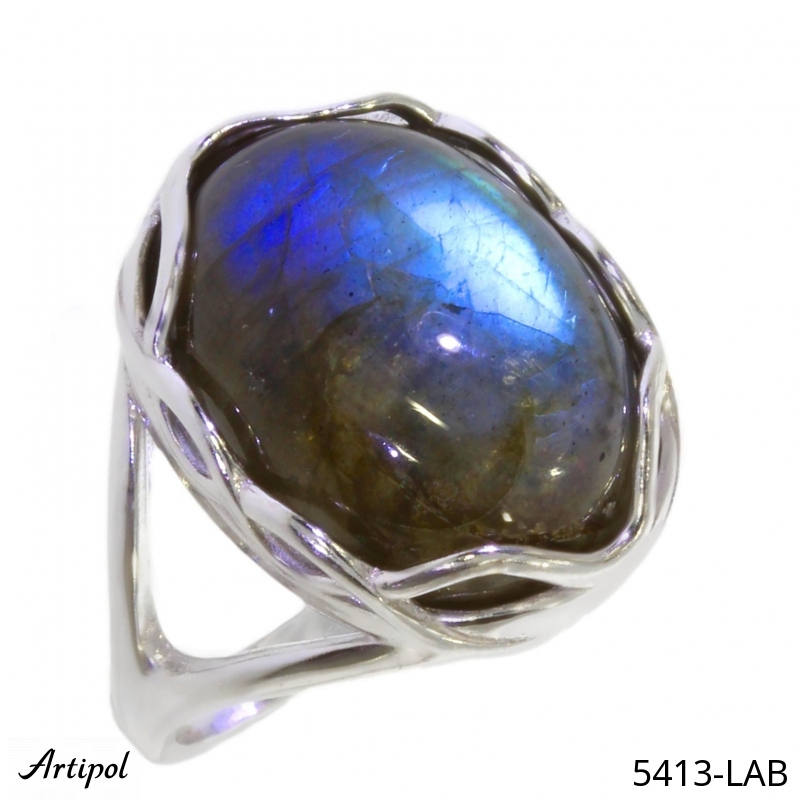 Ring 5413-LAB with real Labradorite