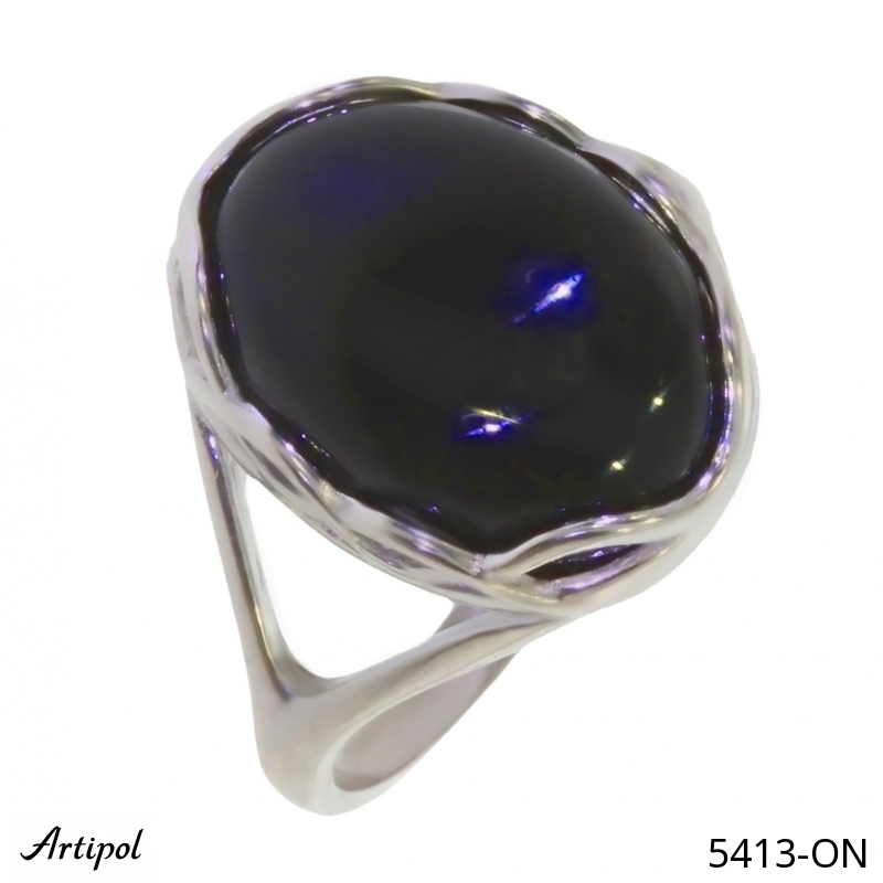 Ring 5413-ON mit echter Schwarzem Onyx