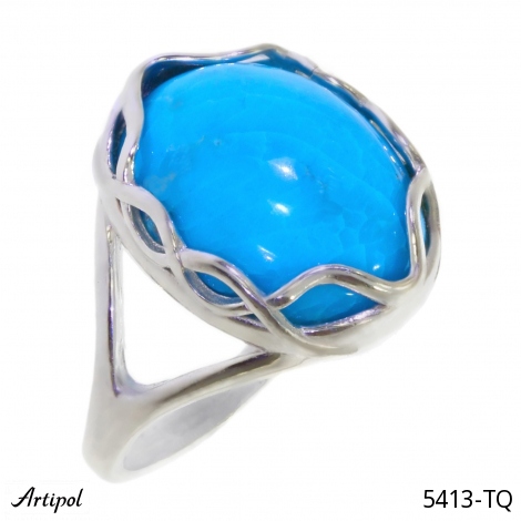 Bague 5413-TQ en Turquoise véritable