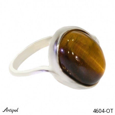 Bague 4604-OT en Oeil de tigre véritable