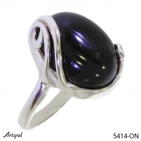Bague 5414-ON en Onyx noir véritable