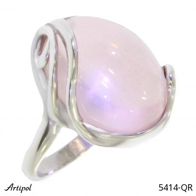 Bague 5414-QR en Quartz rose véritable