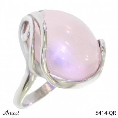 Ring 5414-QR with real Rose quartz