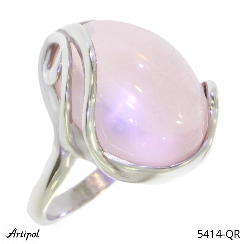 Bague 5414-QR en Quartz rose véritable
