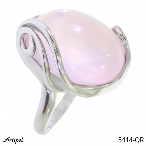Ring 5414-QR mit echter Rosenquarz
