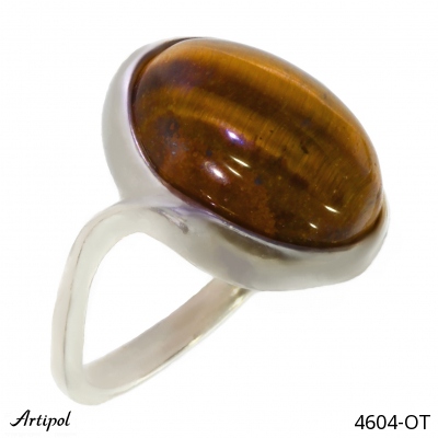 Bague 4604-OT en Oeil de tigre véritable