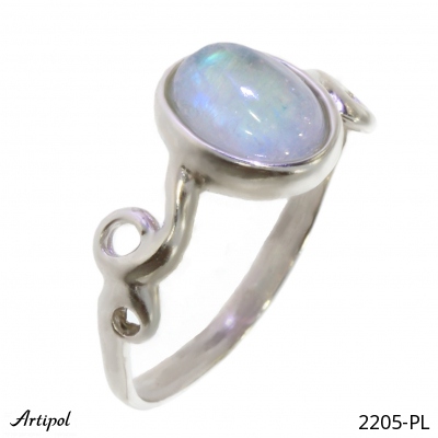Ring 2205-PL with real Rainbow Moonstone