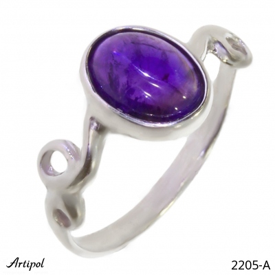 Ring 2205-A with real Amethyst