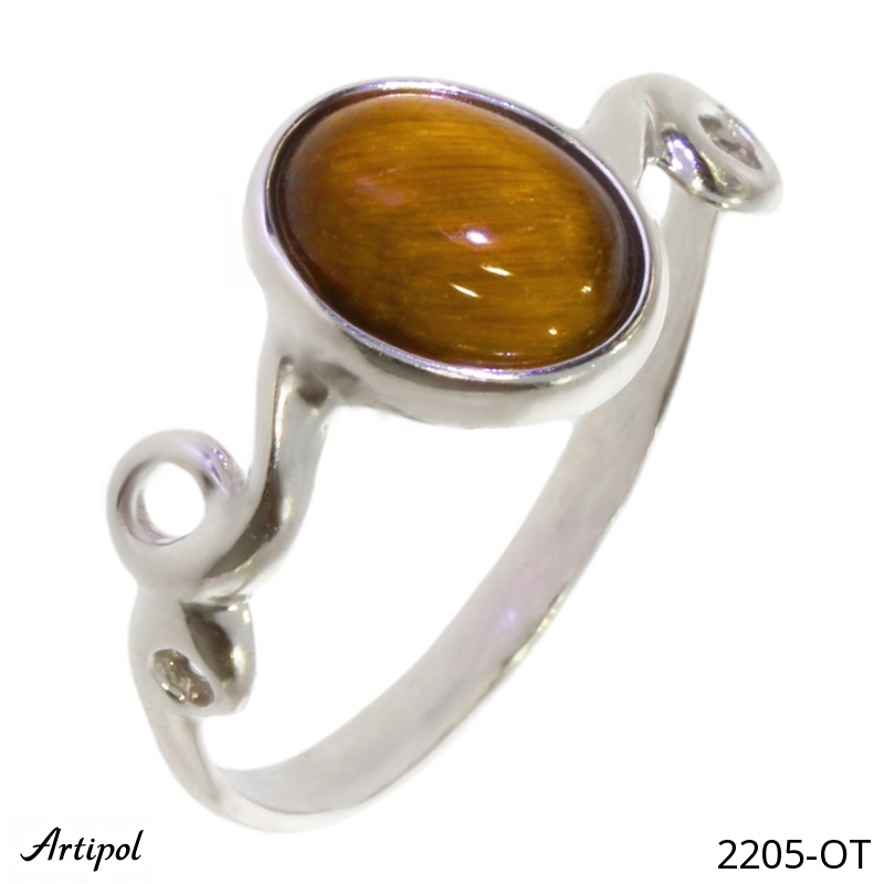 Bague 2205-OT en Oeil de tigre véritable