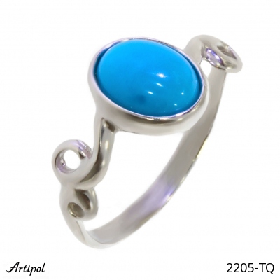 Bague 2205-TQ en Turquoise véritable