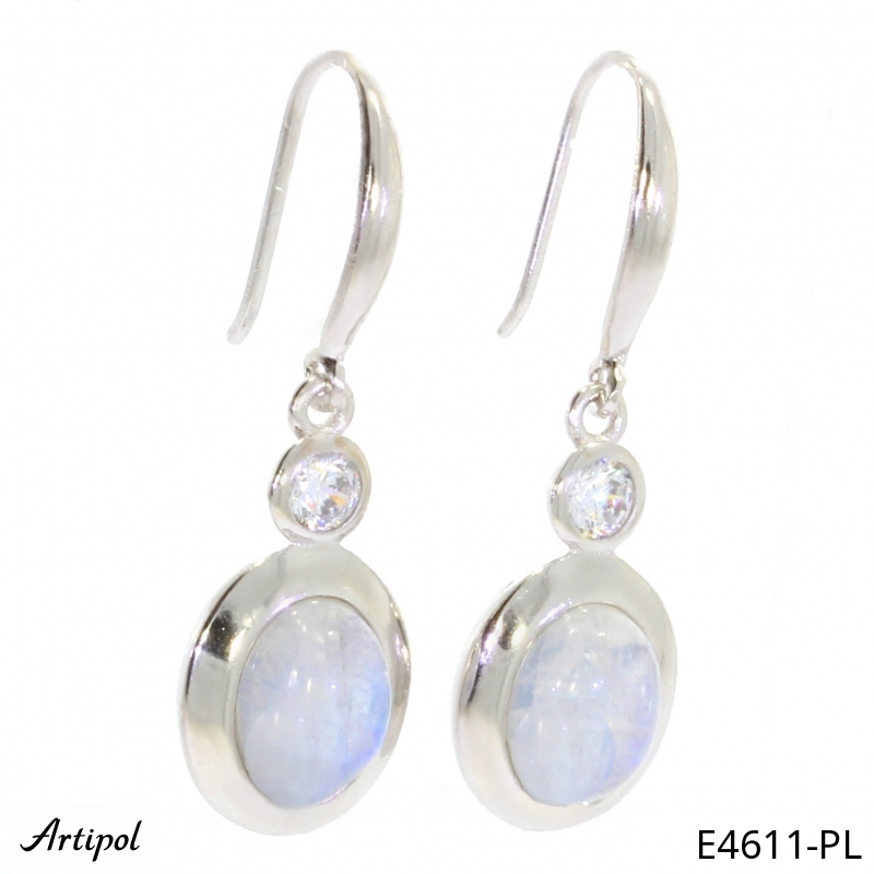 Boucles d'oreilles E4611-PL en Pierre de lune véritable