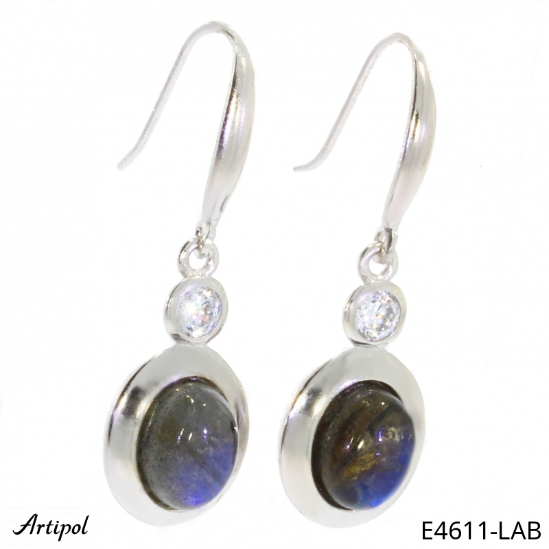 Boucles d'oreilles E4611-LAB en Labradorite véritable