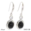 Earrings E4611-ON with real Black Onyx