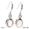 Earrings E4611-QR with real Rose quartz