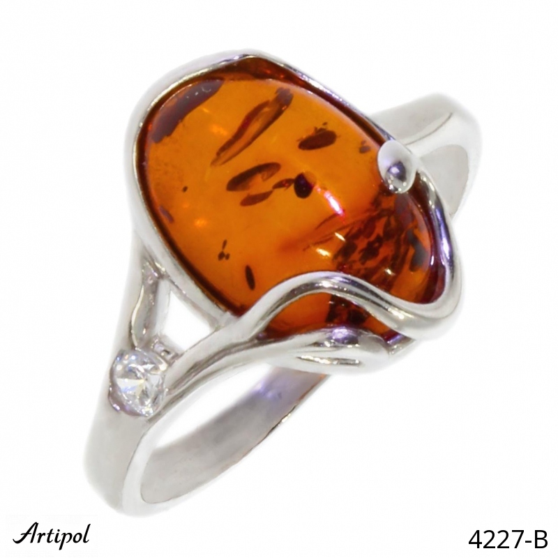 Ring 4227-B with real Amber