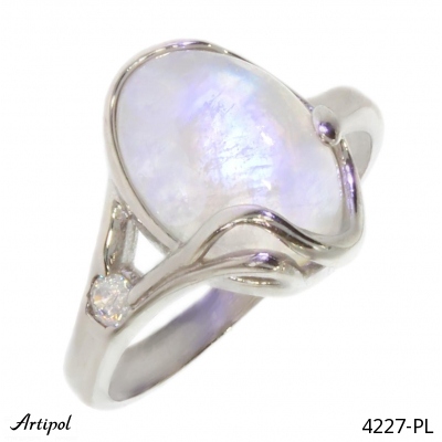 Ring 4227-PL with real Rainbow Moonstone