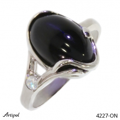 Ring 4227-ON mit echter Schwarzem Onyx